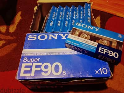 علبة شرايط كاسيت سوني أصلية Super EF90s مفرد او علبه يابان نوادرSONY