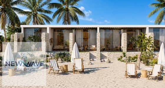 Fully Finished Super Lux 95 sqm Chalet for Sale with Installments in Salt Compound, Ras El Hekma - North Coast (Landscape View )