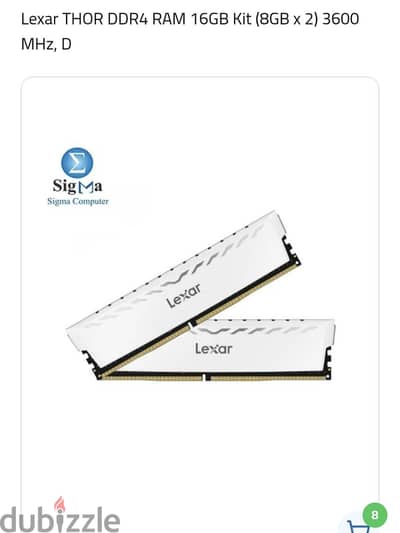 Lexar THOR DDR4 RAM 16GB Kit (8GB x 2) 3600رامات
