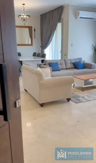 Apartment for Sale Master Bedroom with Private Bathroom Large Terrace Prime Location Ready to Move in Village Gate Next to AUC New cairo