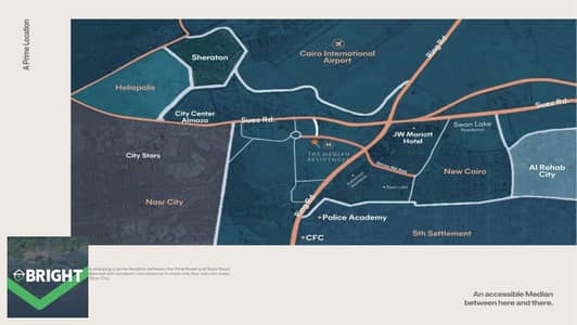 Own a luxury townhouse villa on 90th Street, The Median Compound, New Cairo