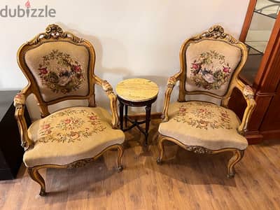 Authentic French Aubusson hand stitched petit point