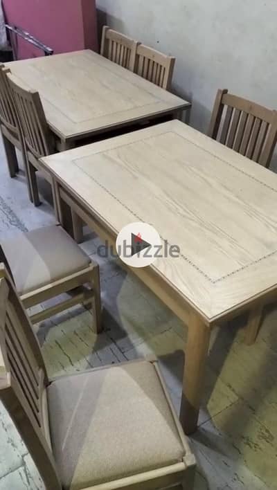 ترابيزات مطعم خشب زان اصلي بكراسي مبطنه