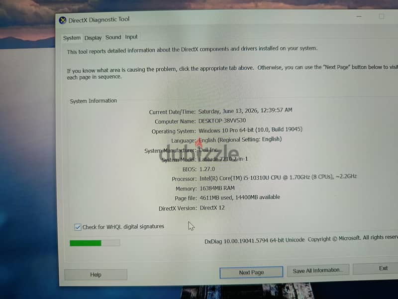 Dell latitude 7210 2in1 8