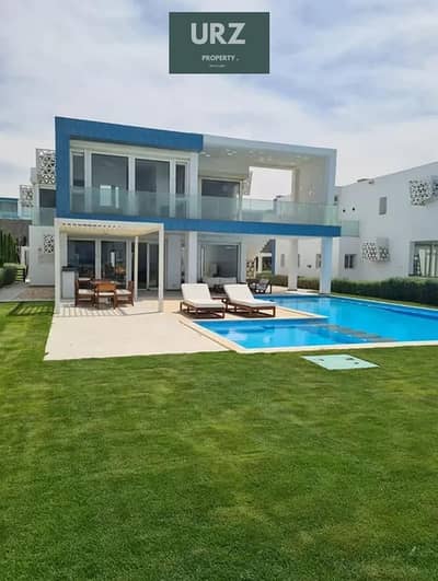 Just 300 meters from the sea own a standalone villa with a private pool and hotel-style finishes for sale in Ras El Hekma Prime location