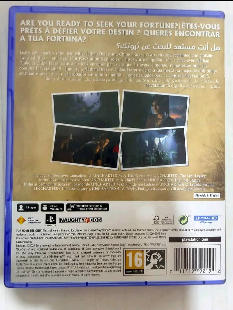 Uncharted 4 used 1