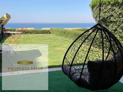 Ready villa for residence in Bohou village, Ain Sokhna, fully furnished and ready for viewing at Double View, overlooking the sea