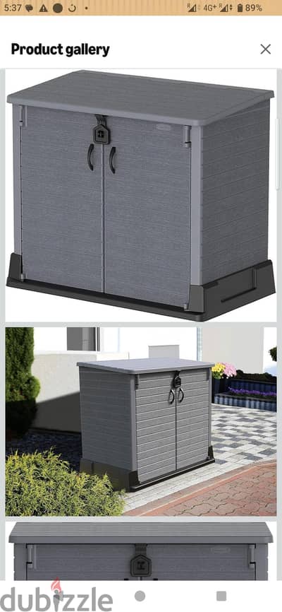 Cosmoplast Plastic Outdoor Garage Storage Shed 850 liters
