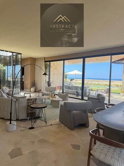 First Row Sea View Townhouse Up to 35% Discount Fully Finished with Air Conditioning in Ras El Hekma North Coast Near Fouka Bay and Azzha