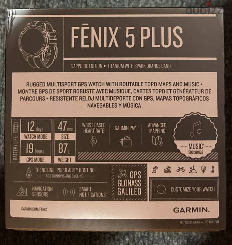 Garmin Fenix 5 Plus Sapphire 1