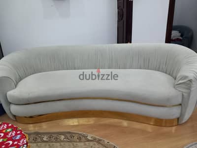 طقم كنب دائري وبوف وكرسي مستعمل