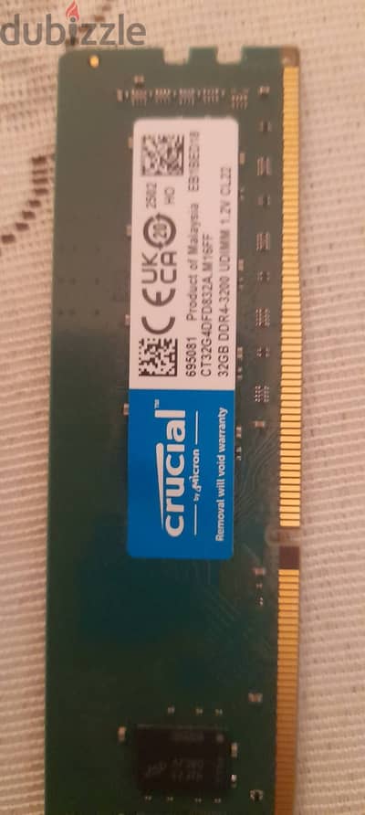 Ram Crucial 32 GB DDR4 3200
