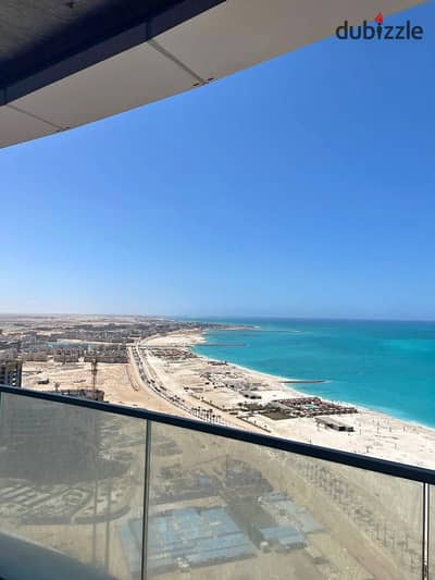 شاليه تشطيب كامل للبيع في الساحل الشمالي | North Coast  امام ابراج العلمين استلام فوري في مزارين دايركت على البحر
