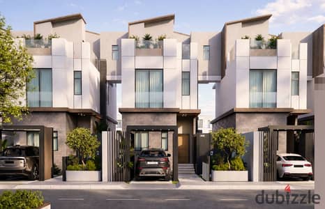 Villa for sale 223m in the v residence compound from Dunes Company with installments located near v levels Sheikh Zayed and the compound of Vision and Lake Vista ELSHEIKH ZAYED