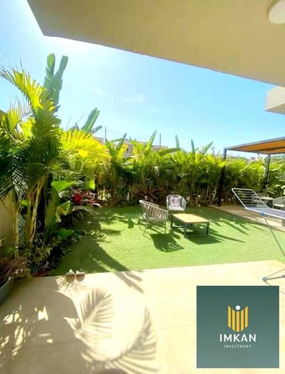A 198 sq m finished apartment with a 100 sq m garden is for sale in installments over 10 years in a compound in Heliopolis, with a 35% discount for ca