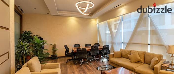100m administrative headquarters air-conditioned for rent on Northern Teseen Street in Cairo Business Plaza, Fifth Settlement