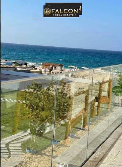 First-row chalet on the marina, fully finished, by Tatweer Misr in Salt, Ras El Hekma, near La Vista Bay, Caesar Sodic, and Mountain View.