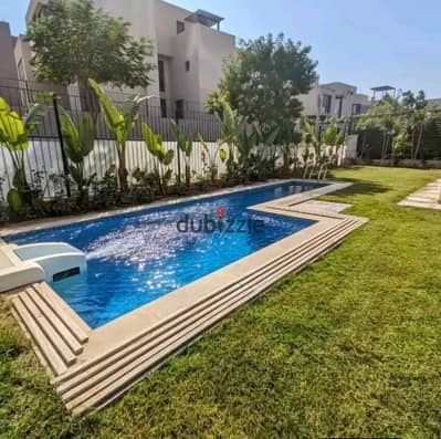 Lowest Pirce TwinHouse Private Swimming Pool and View Landscape & Lagoon for Sale in Saada New Cairo