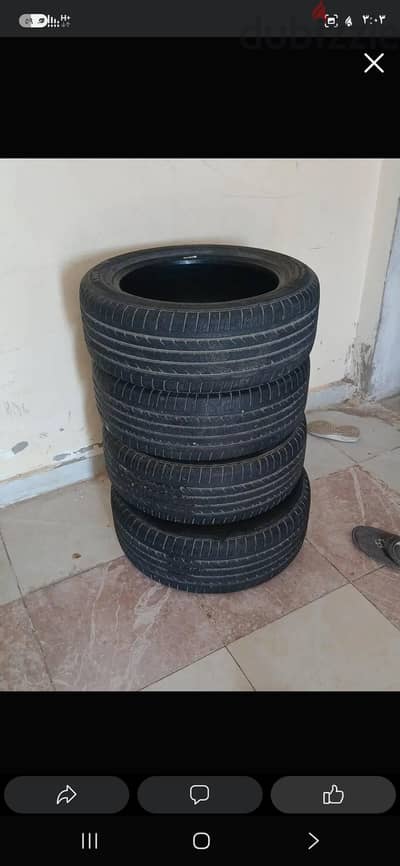 4 كاوتش good year مواصفات خليجي وارد الكويت حالة 50%