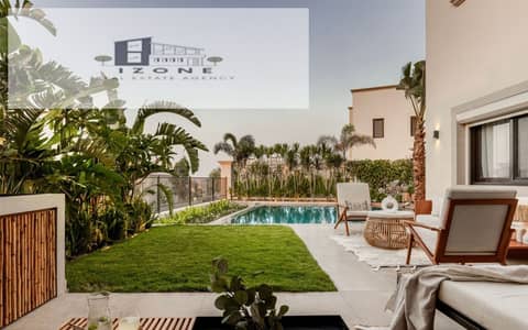 توين هاوس مفروش بالكامل للإيجار في أب تاون كايرو ليفانا Uptown Cairo Levana New Cairo 226 متر مباني و380 متر أرض حمام سباحة وجاكوزي