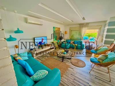fully finished Junior Chalet with garden for sale in hacienda bay North Coast prime location overlooking lagoons and fully furnished Ready to move