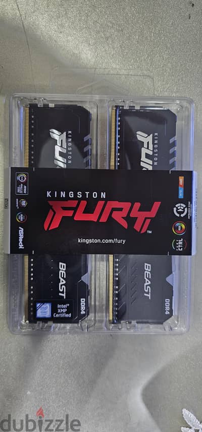 Kingston Fury Beast 16GB 2*8  3733MHz DDR4 RGB