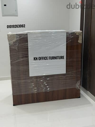 كاونتر استقبال خشب mdf اسباني مقاس 120سم +وحده ادرج 3درج اثاث مكتبي