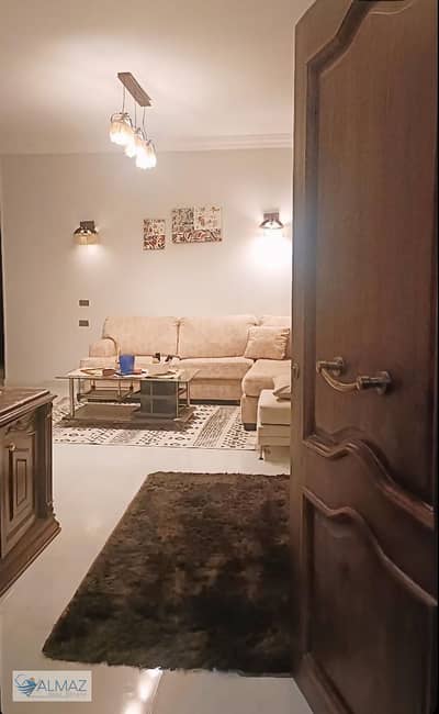 Furnished basement studio apartment, 60 sq m, for rent in Al Yasmin 2 Villas, First Settlement, close to services.