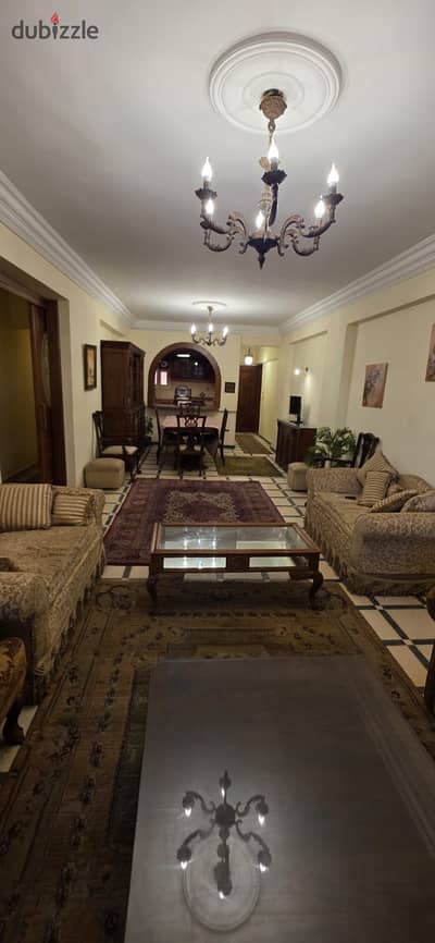 Furnished apartment for rent 145 m Smouha next to Cairo Suez Mall