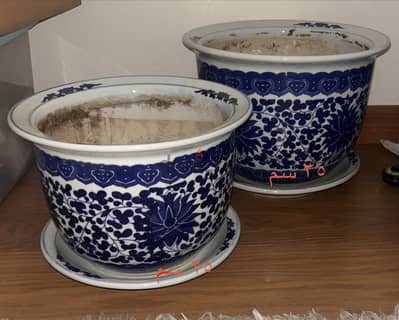 كاشبو بلو بلانك bleu blanc ceramic pots
