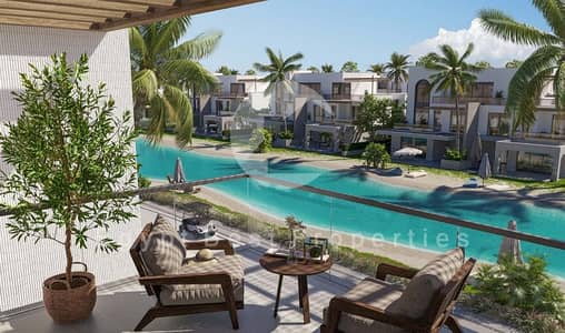 DIRECT LAGOON  FINISHED CHALET 2 BEDROOM FOR SALE WITH LOWEST DP OVER 10 Y IN THE MED IN RAS AL HEKMA IN NORTH COAST