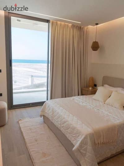 Immediate receipt of first row studio by the sea at San Al-Wuzara Marina 5 with hotel finishing and complete furnishings Immediate receipt of first row studio by the sea at San Al-Wuzara Marina 5 with hotel finishing and complete furnishings