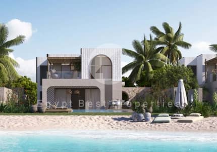 VILLA FOR SALE FINISHED WITH AC'S WITH ONLY 5% DP DIRECT LAGOON IN THE MED IN RAS AL HEKMA IN NORTH COAST