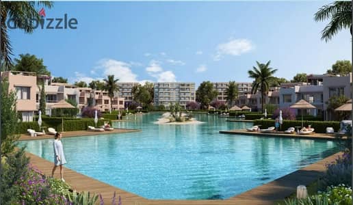 Lowest DP and Total Price/ Luxury Garden Chalet Direct Lagoon View in Ras El Hekma North Coast