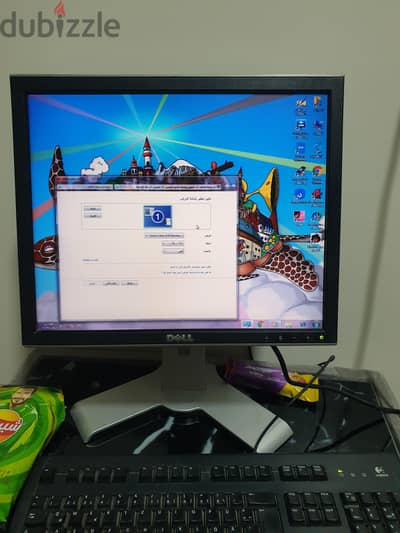 كمبيوتر HP وشاشة DEEL 17 بوصة.  كمبيوتر كامل