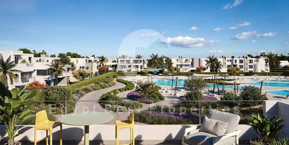 FINISHED CHALET 2 BEDROOM FOR SALE SEA VIEW INST UP TO 8 YRS IN BEIT AL BAHER IN SIDI HENEISH IN NORTH COAST