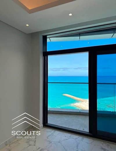 Receive a fully finished, first-row beachfront chalet with air conditioning at the old price in El Alamein Towers by Hassan Allam, North Coast, next t Receive a fully finished, first-row beachfront chalet with air conditioning at the old price in El Alamein Towers by Hassan Allam, North Coast, next t