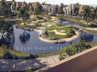 اخر شاليه على البحر واللاجون بمقدم 5% علي 8 سنين
