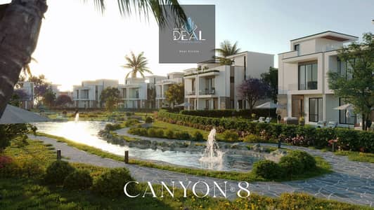  **Townhouse with 10% down payment**  Directly fence-to-fence with a sports club, and next to the university and hotel in **R8, NEW CAPITAL C