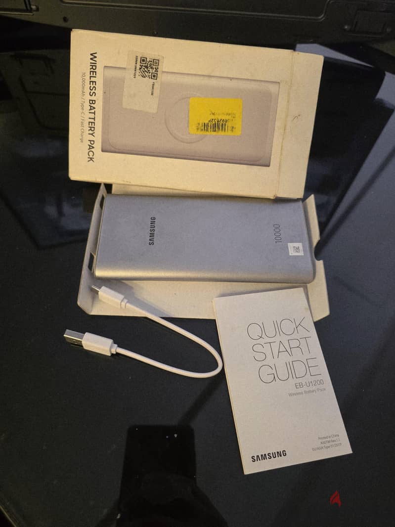 باور بانك  Wireless Charging + ( Samsung ) Cable Fast charge 2