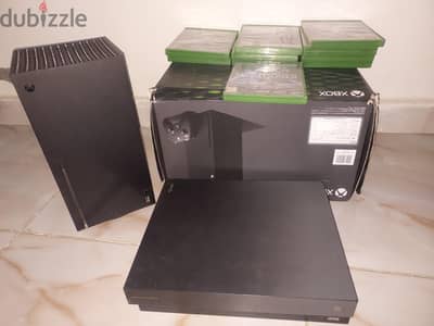 xbox series x + xbox one x بحالة ممتازة