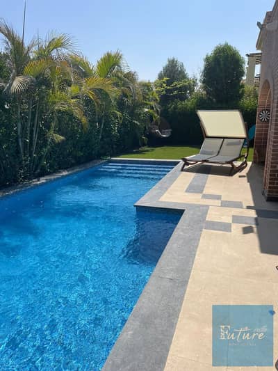 Villa for sale in Marassi North Coast on Golf Direct 5 bedrooms 5 bathrooms, Nani room and driver's room steps from the sea -Marassi northcoast