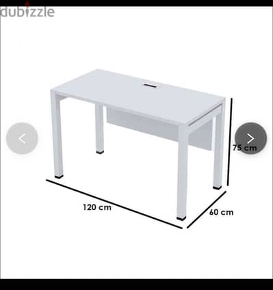 مكتب ابيض حديد  ١٢٠ * ٦٠ * ٧٥