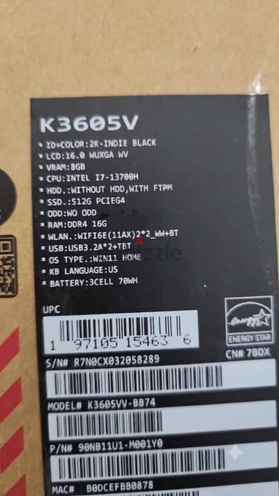 Asus vivobook 16x