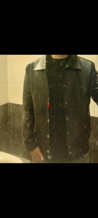 Hugo boss leather jacket mirror