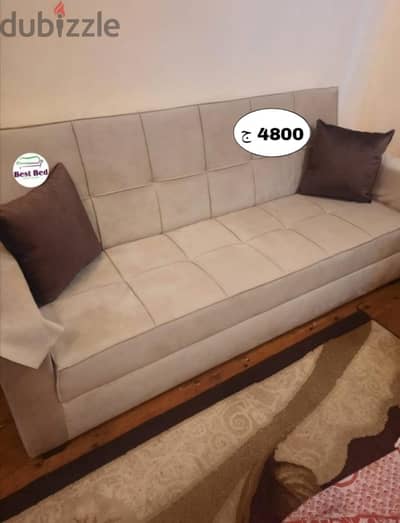 كنبه سرير ٢ مسند
