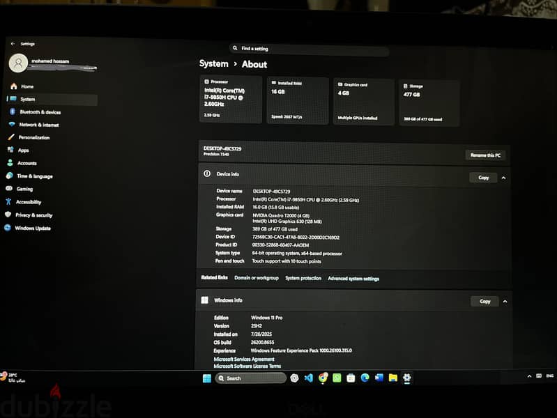 Dell precision 7540 touch screen workstation 5