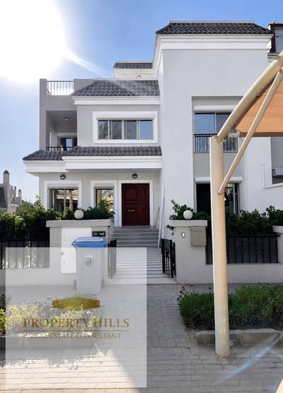Fully Finished Villa for Sale on 9 Year Installments Direct Landscape View in Saada Boutique Compound Sixth Settlement New Cairo