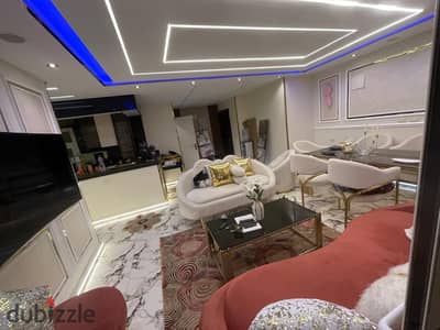 Luxurious furnished apartment in Madinaty consisting of 3 rooms, including an open room onto the salon and 2 bathrooms
