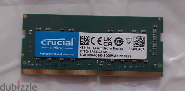 crucial laptop ram 8gb ddr4 3200mhz